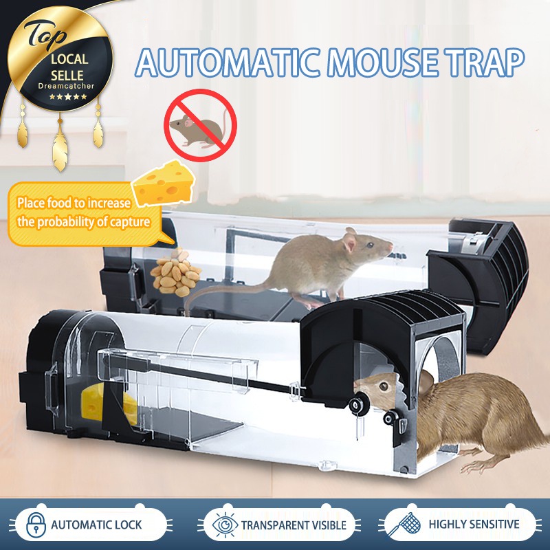 Live Mouse Trap Reusable Smart Mouse Trap Humane Clear Plastic Smart