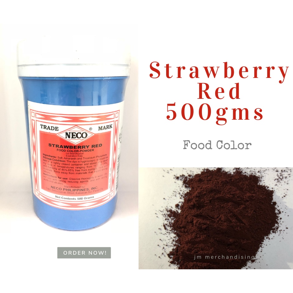 Strawberry Red Neco Food Color 500gms Shopee Philippines