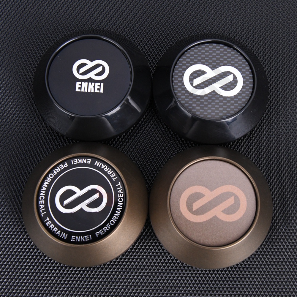 4PCS ENKEI Sport Rim Wheel Cap 62MM Clip Diameter ENKEI Emblem Sticker