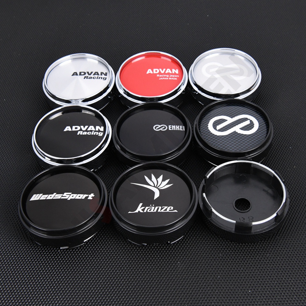 4PCS Sport Rim Cap 62MM Clip Diameter Center Cap ENKEI ADVAN WEDSSPORT