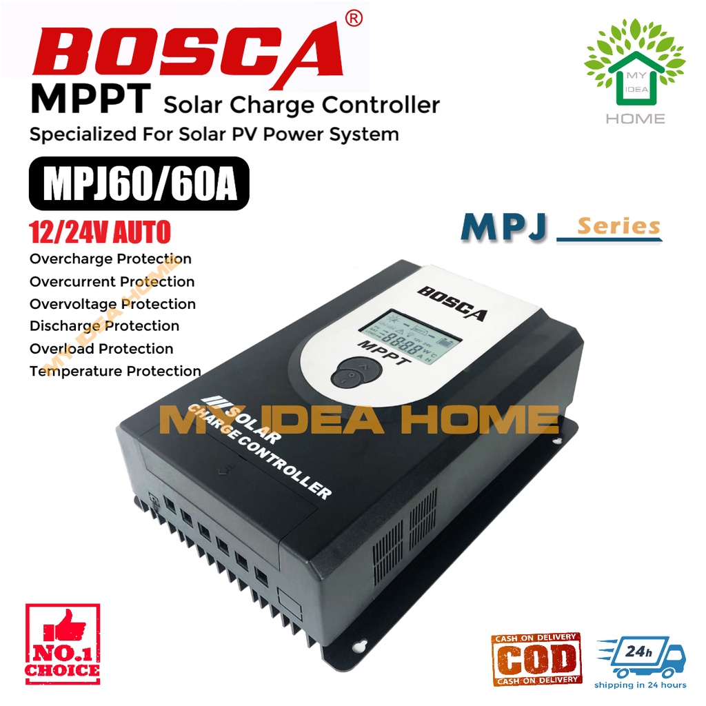 BOSCA MPPT 12V 24 AUTO Solar Charge Controller For Solar PV Power