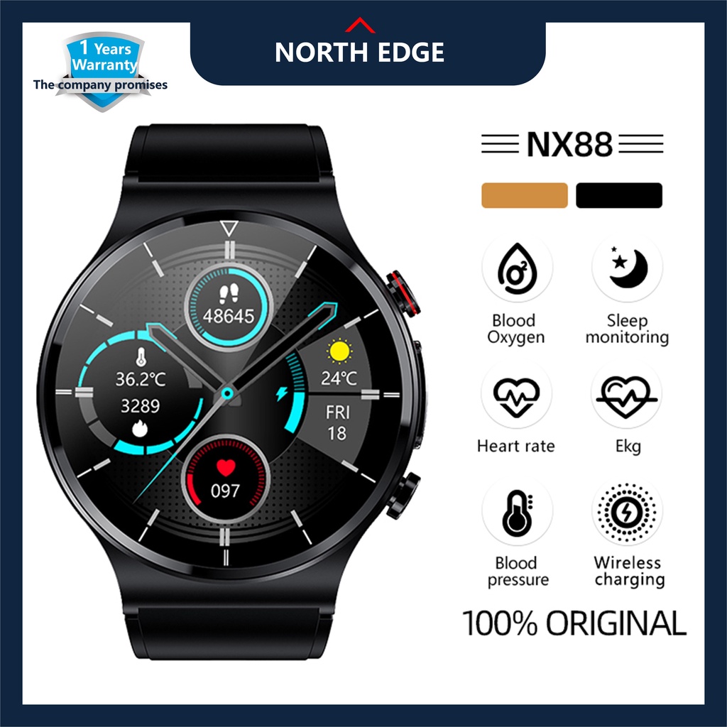 NORTH EDGE NX88 Hd Screen ECG PPG Blood Pressure ECG Smart Watch Smart