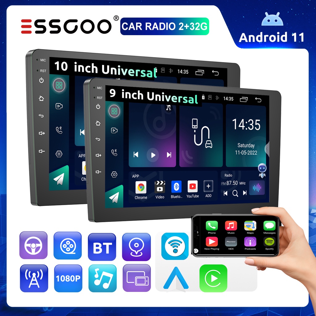 Essgoo Inch Gb Gb Android Car Stereo Radio Double Din Mp