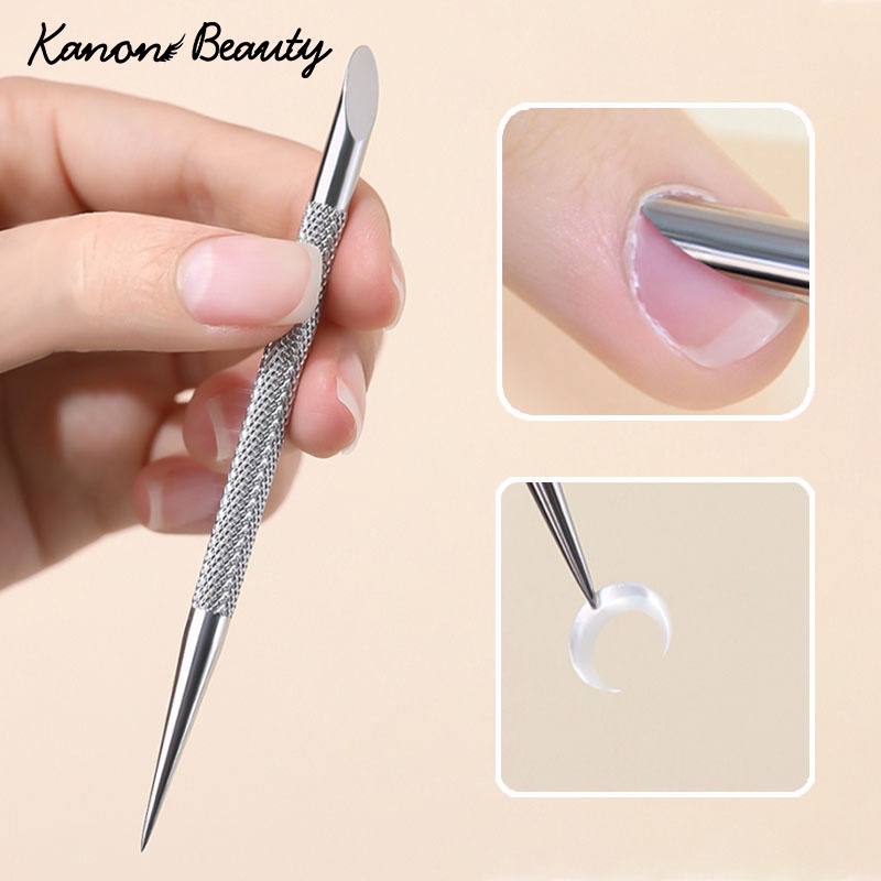 Pc Double Ended Stainless Steel Cuticle Pusher Nail Art Shopee