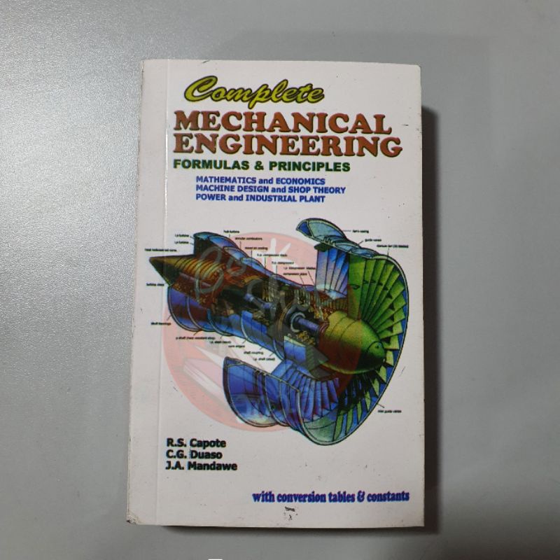 Complete Mechanical Engineering Formula Principles By Capote