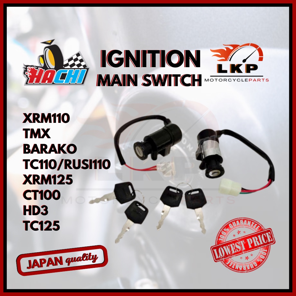 HACHI MOTORCYCLE IGNITION MAIN SWITCH XRM110 XRM125 TMX CT100