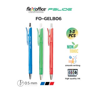 FlexOffice Pslide FO GELB06 1pc 3pcs Smooth Ink Pen Black Ink Mix