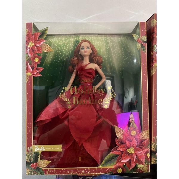 Barbie Signature Holiday Barbie Exclusive Red Hair Shopee