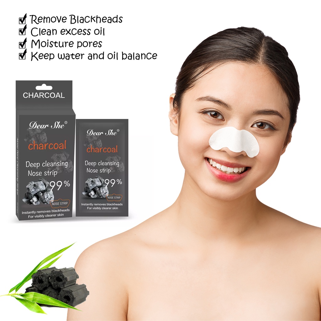 Bamboo Charcoal Nose Pore Cleansing Strip Contains With Hazel Extract