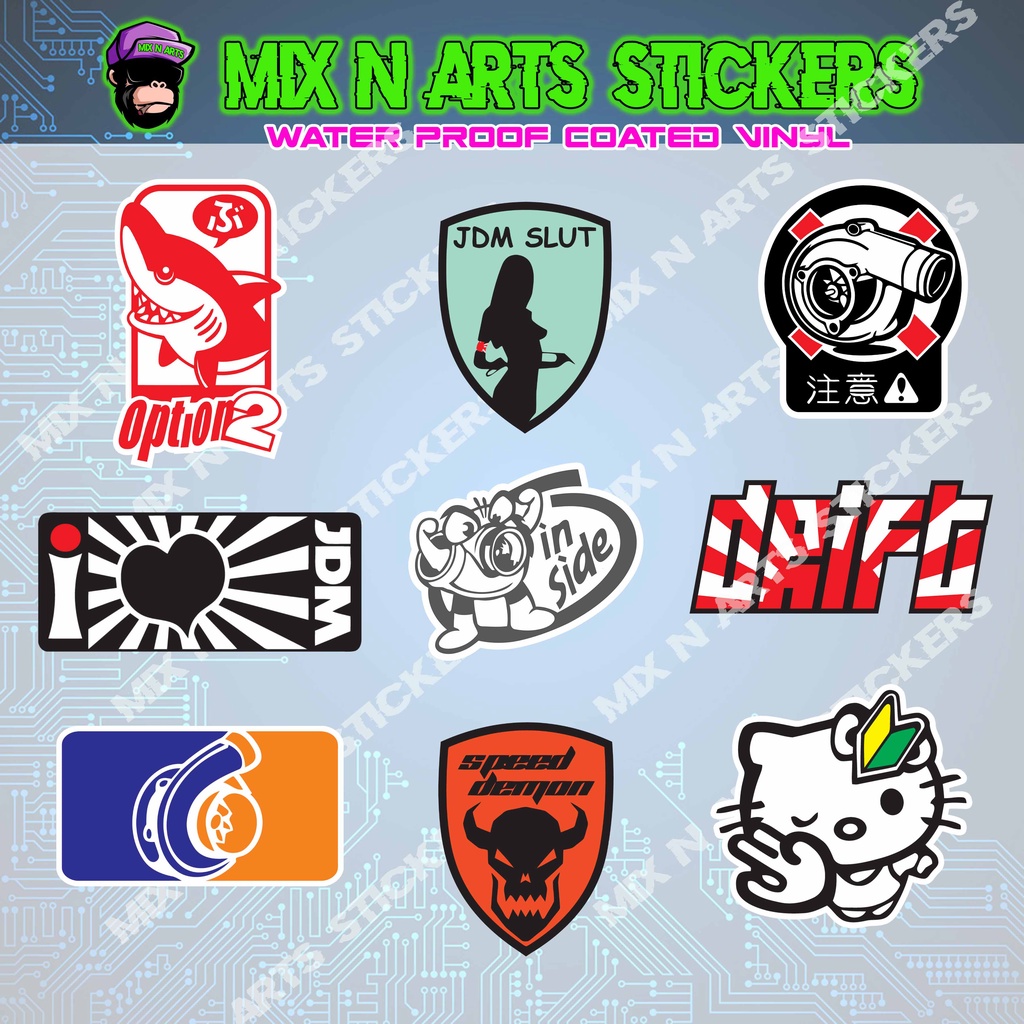 JDM Number 1 Laminated Vinyl Sticker SOLD Per PIECE Shopee Philippines