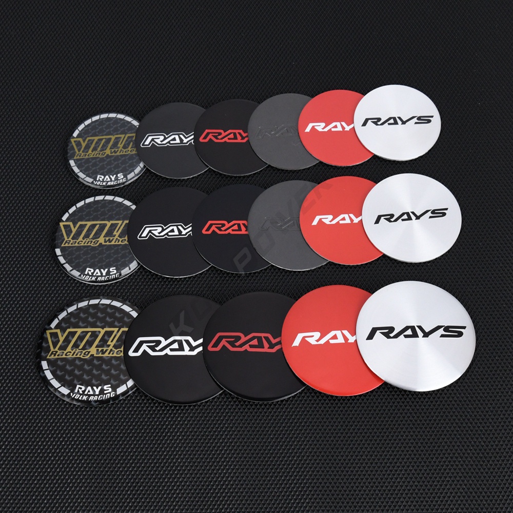 4PCS RAYS Wheel Center Sticker 45MM 50MM 56MM 65MM Sport Rim Cap