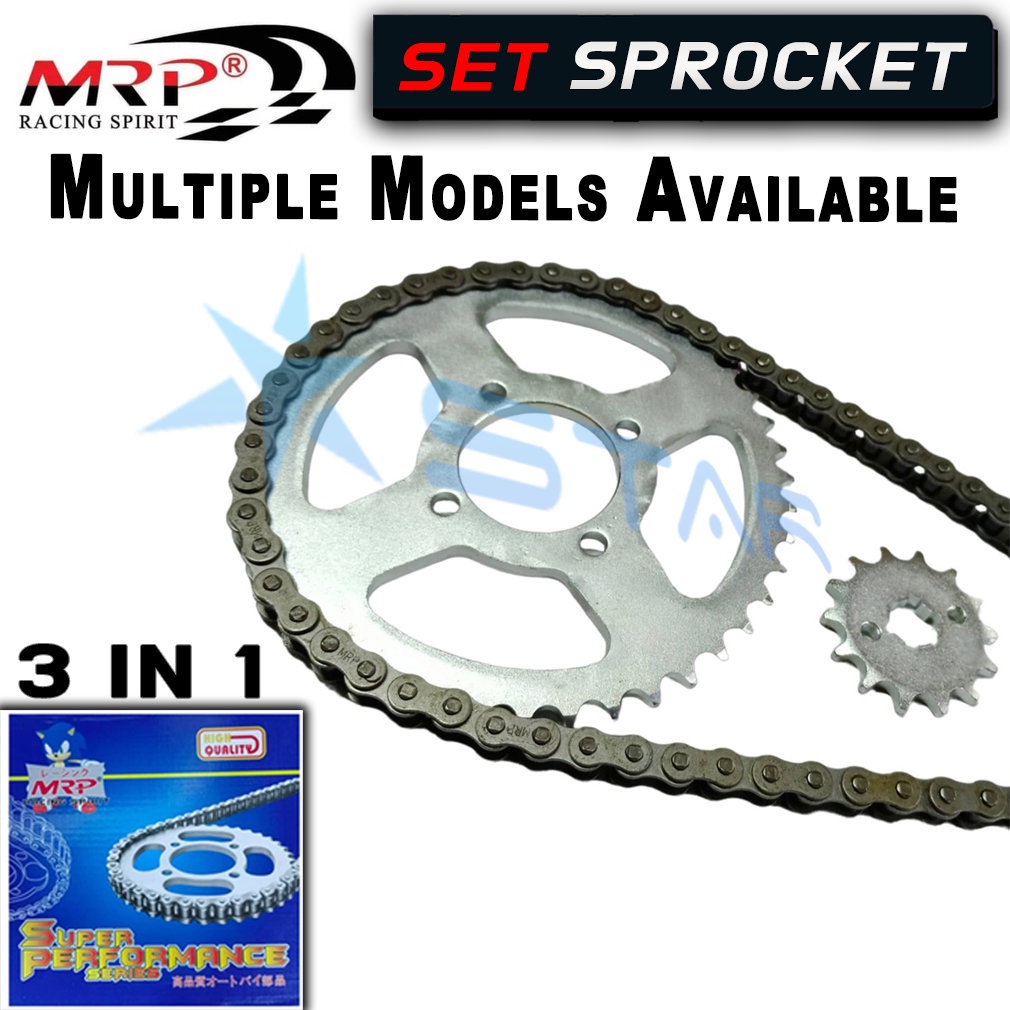 MRP One Set Chain Sprocket Front And Rear Universal For XRM CT100 SMASH