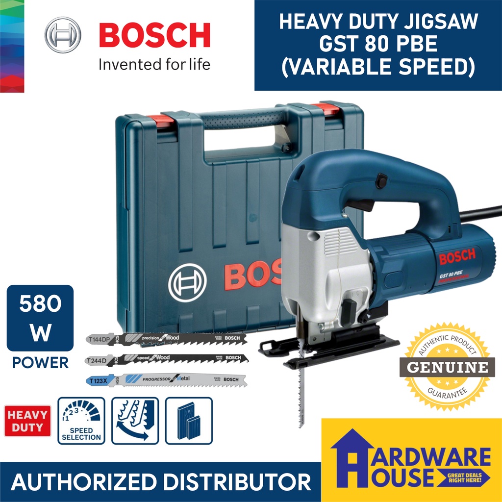 Original Bosch Gst Pbe Heavy Duty Variable Speed Jigsaw For Wood