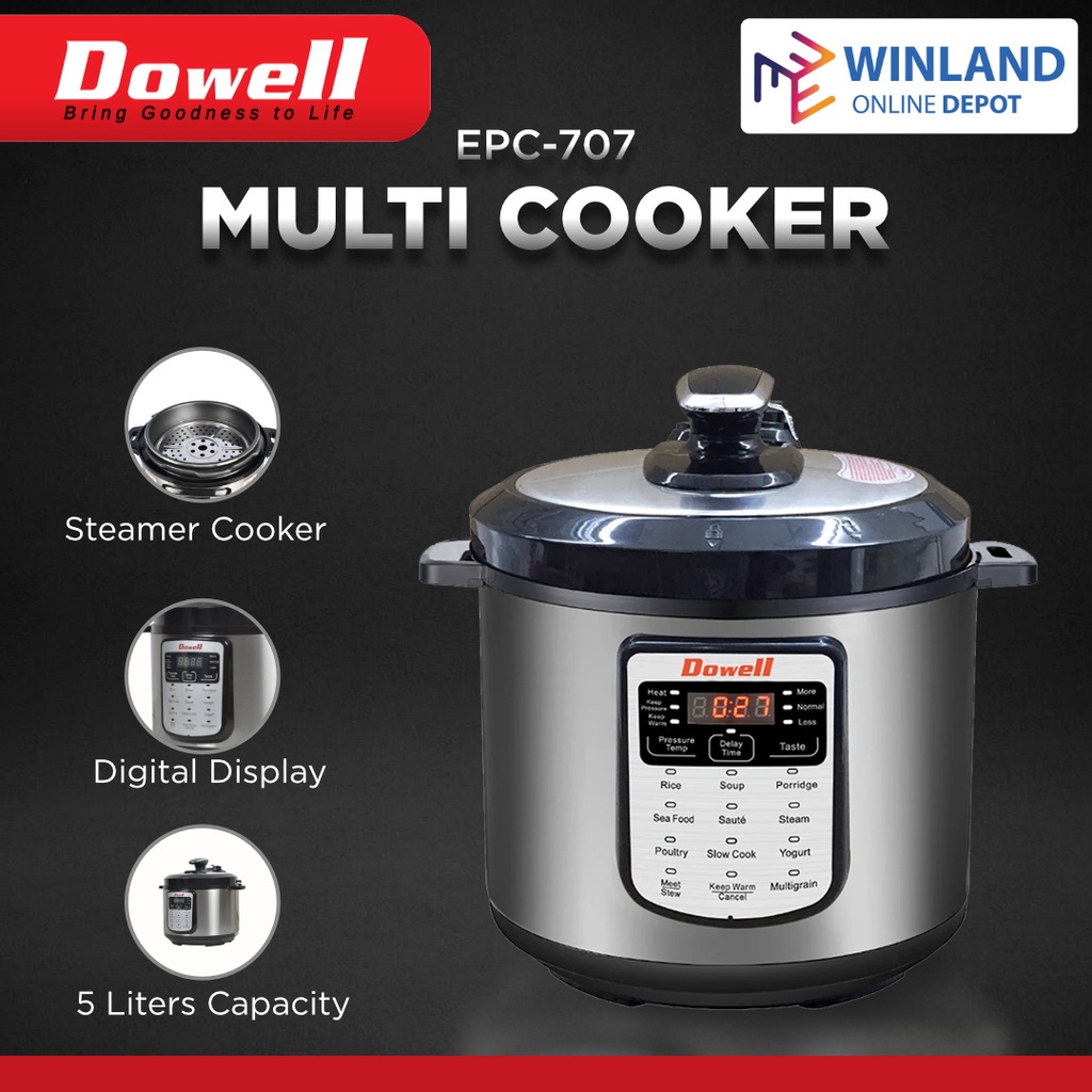 DOWELL By Winland 5L 6 In 1 Multi Cooking Electric Pressure Cooker W