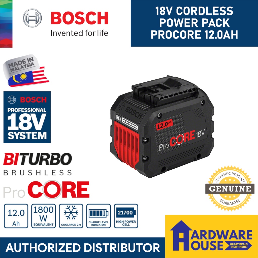 ORIGINAL Bosch 18V ProCORE 12Ah Power Pack Cordless 12 0Ah Battery For