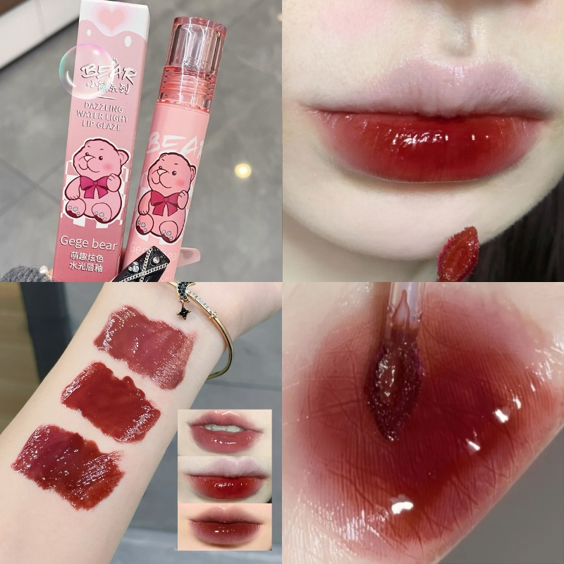 Gege Bear Lip Glaze Mirror Water Light Glass Long Wearing Korea Natural