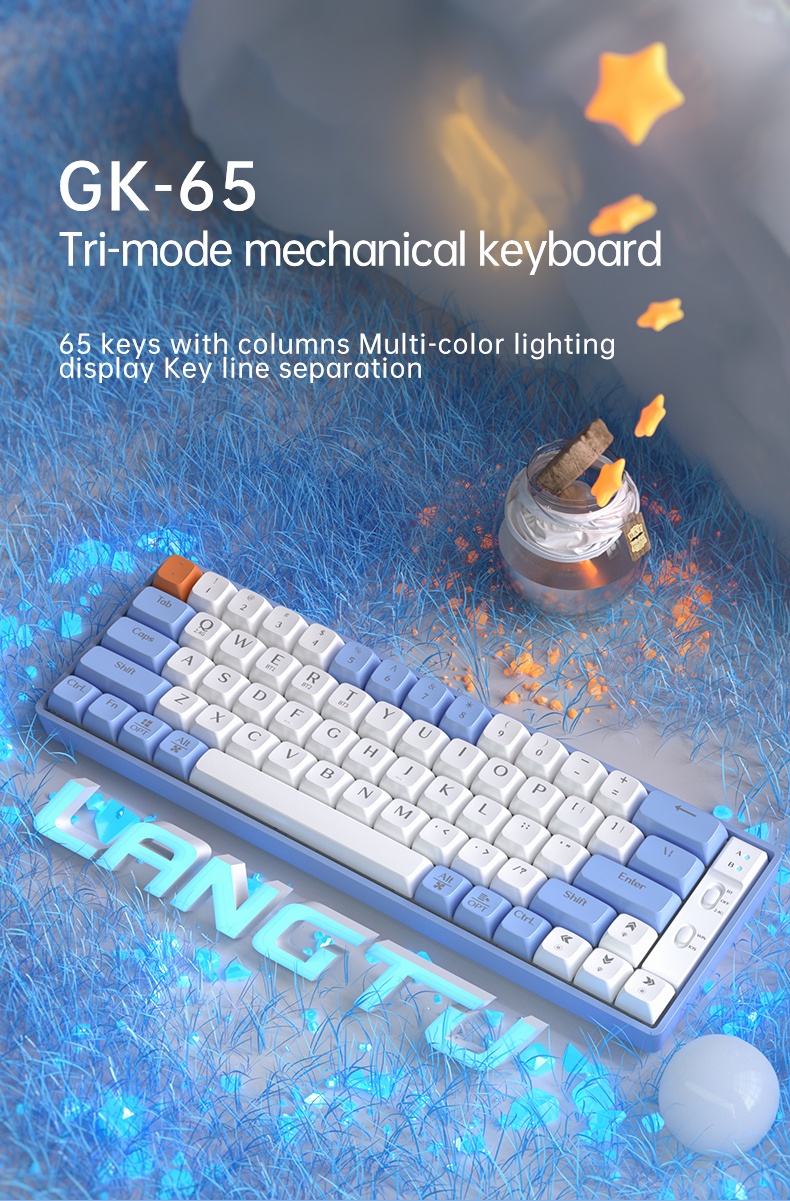 Langtu Gk Mechanical Keyboard Mode Hotswap Mechanical Keyboard Rgb