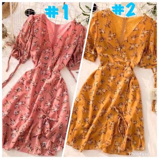 fanny fashion  #2723 Fashion floral    Dress (can fit t M/L) freesize can fit to M/L spanribs fabric #1