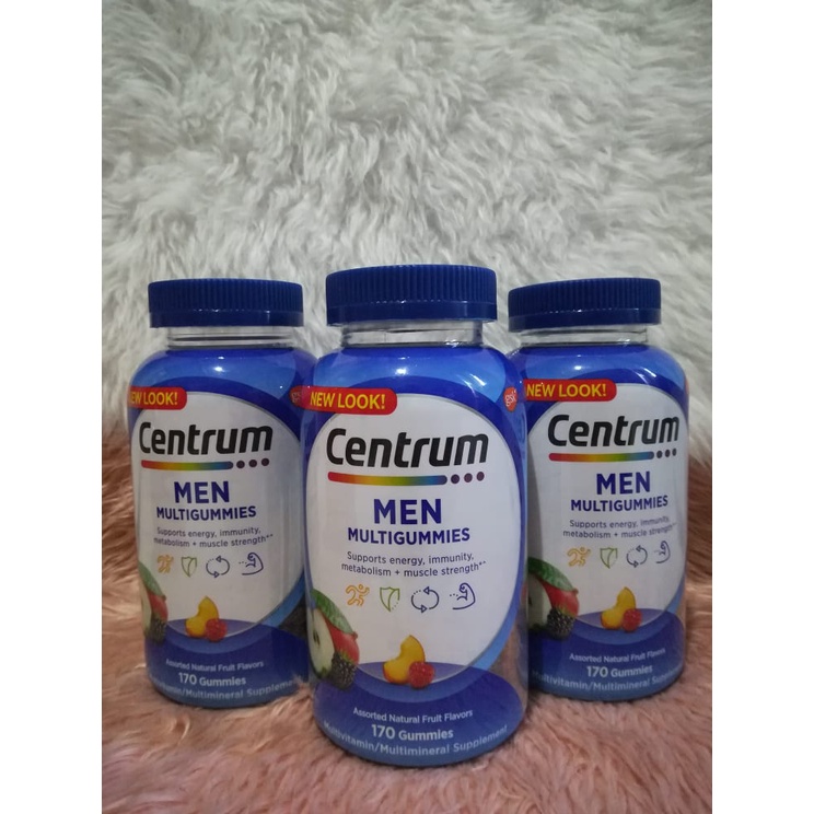 Centrum MultiGummies Gummy Multivitamin for Men, Assorted Fruit Flavor