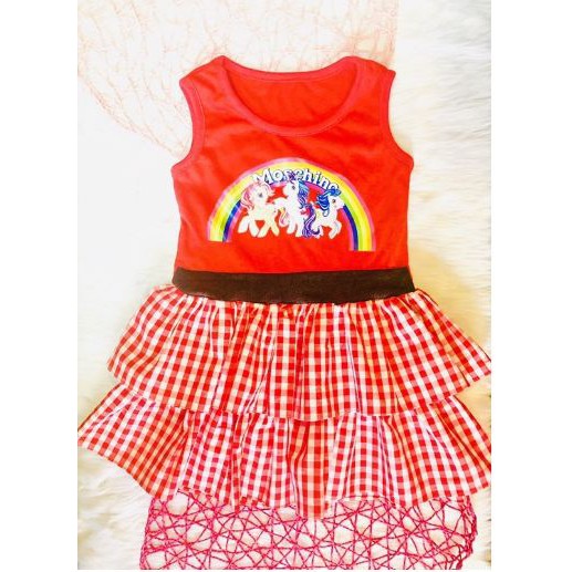 red unicorn dress