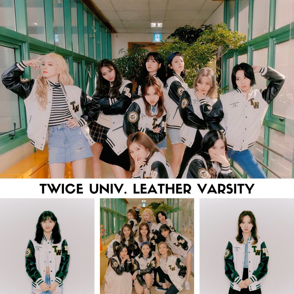 Twice Univ Leather Varsity Jacket Shopee Philippines