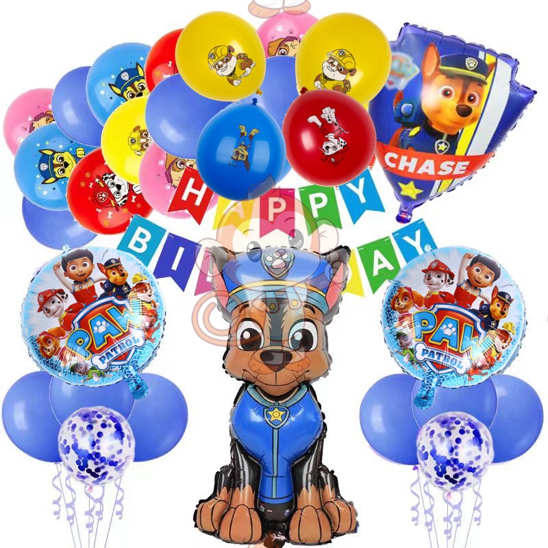 30pcs/set Paw Patrol Balloons Party Decorations Film Latex Balloon ...