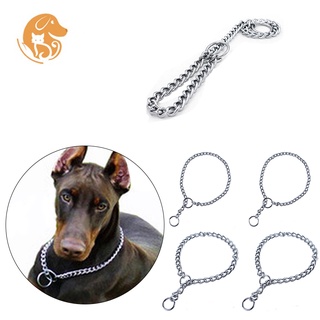 【LALA】Heavy Metal Solid Stainless Steel Pet Dog Chain Metal Collar For Pet Training Choker Necklace