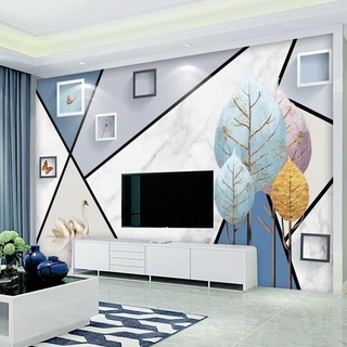 Modern minimalist wallpaper living room TV background wall painting 8d  stereo seamless geometric | Shopee Philippines