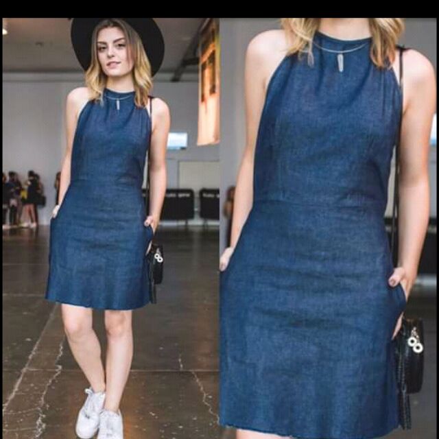 denim dress shopee