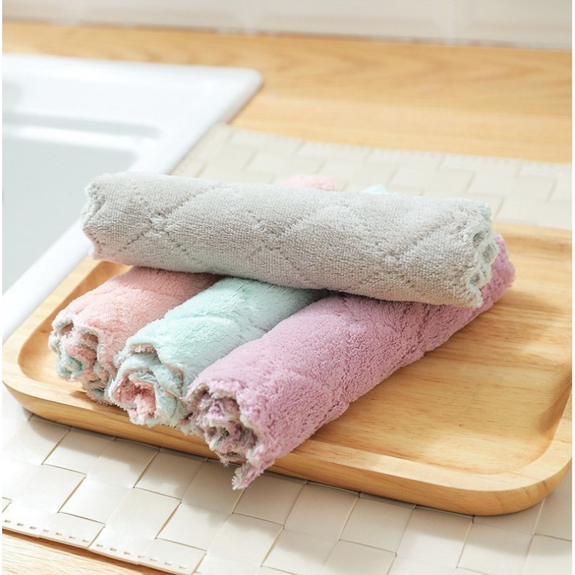 coral colored kitchen towels