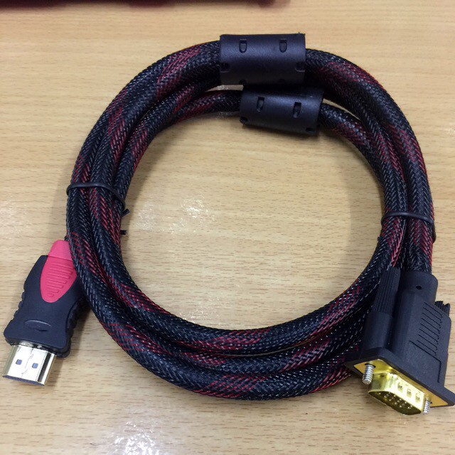 HDMI to VGA Cable(1.5m black+red) Shopee Philippines
