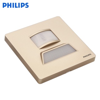 solar lamp┇Philips foot lamp embedded human body induction lamp corridor wall foot lamp 86 type hou #3