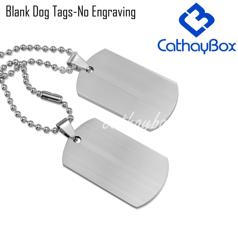 plain dog tags