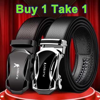 Cage playboy Men's Leather Belt Business Automatic Buckle Belt