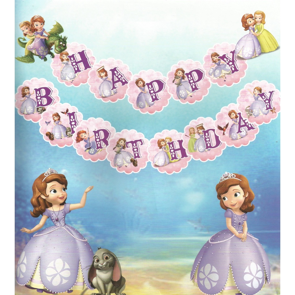 Sofia the First Happy Birthday Banner | Shopee Philippines
