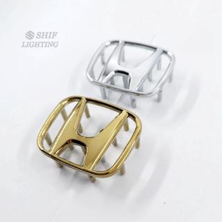 1 x ABS Gold Chrome H Steering Wheel Logo Emblem For HONDA Civic 