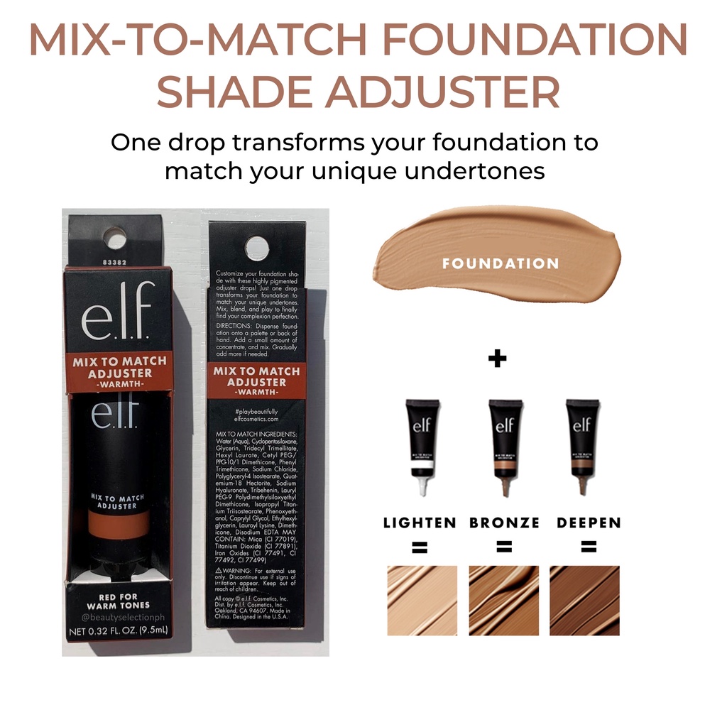 ELF Mix to Match Foundation Undertone Adjuster Shopee Philippines
