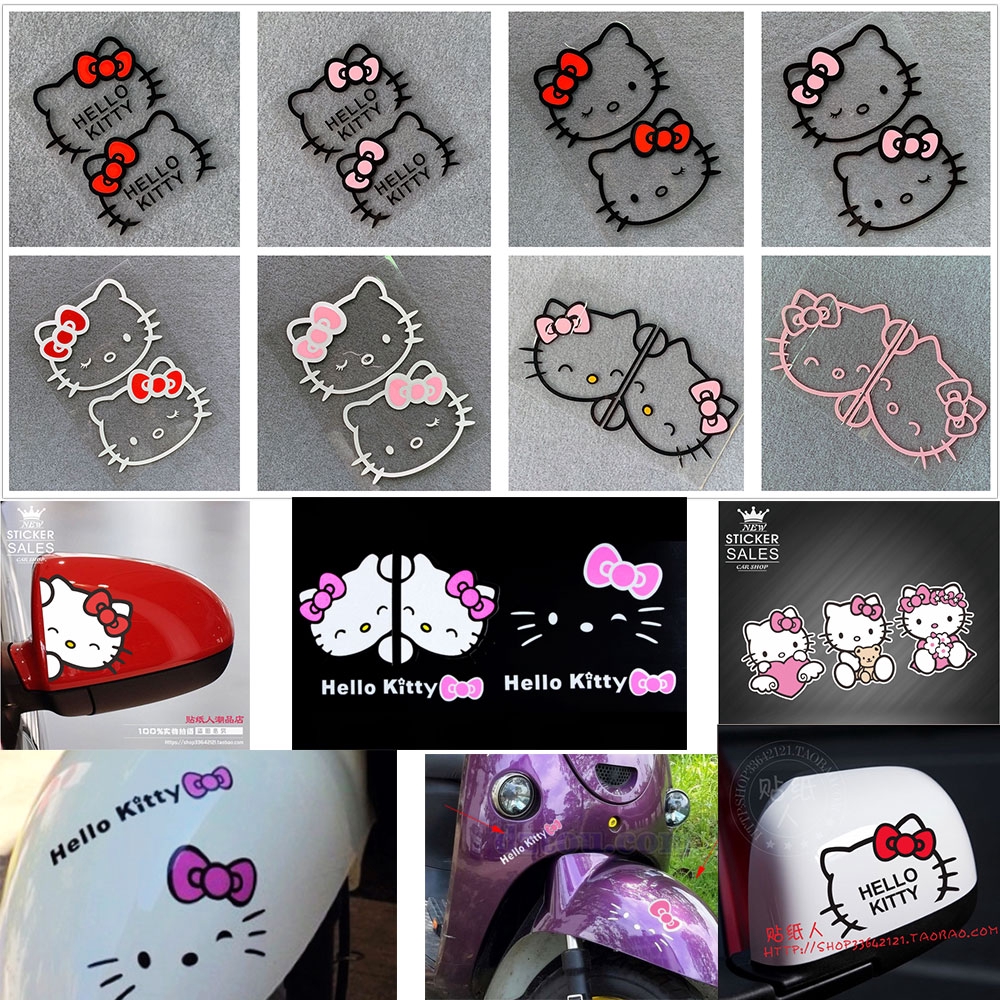 Hello Kitty motorcycles with reflective stickers, waterproof stickers