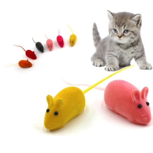 Pet Cat Toys Cute Faux Mouse Squeak Sound Mini Mice Toy COD Shopee