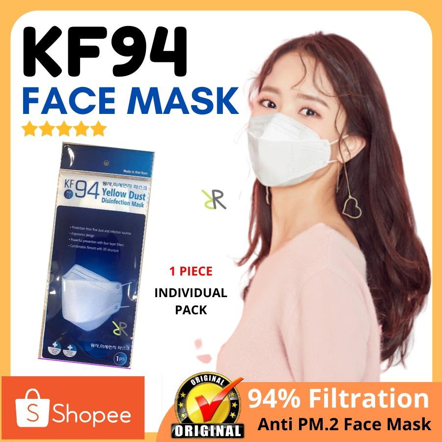 KF94 Face Mask Anti-PM 2.5 Korean Standard 4-Layer Non-woven Fiber 