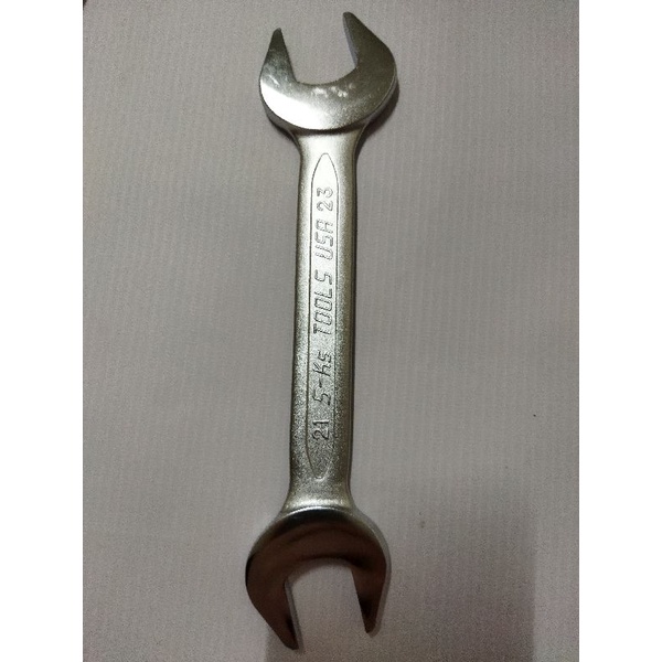 open wrench 21mm x 23mm SKs Tools USA double open end wrench