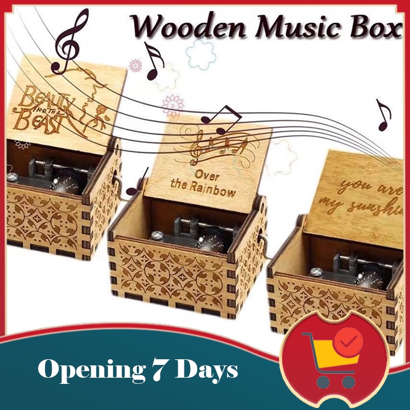 Wooden Engraved Queen Music Box Engraved Music Box Interesting Christmas Gifts