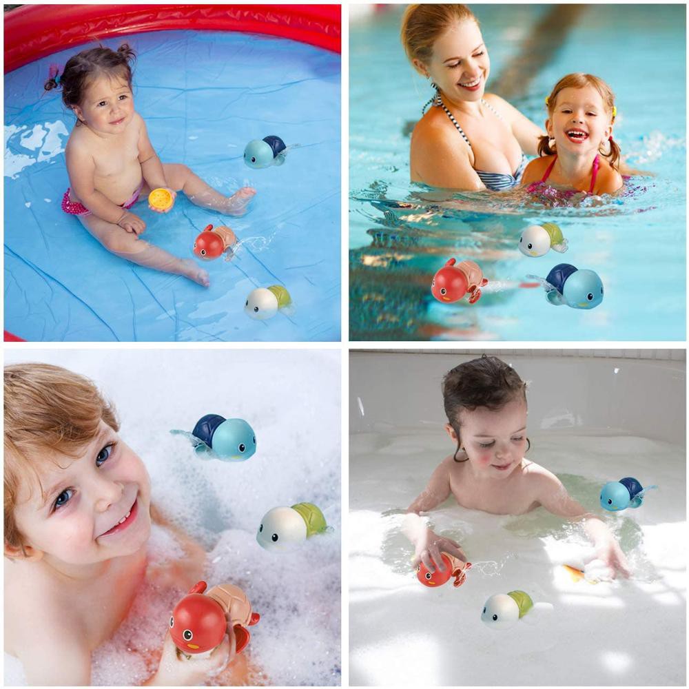 Cute Cartoon Animal Tortoise Classic Baby Water Toy Infant Swim Turtle -up Clockwork Kids Beach Bath