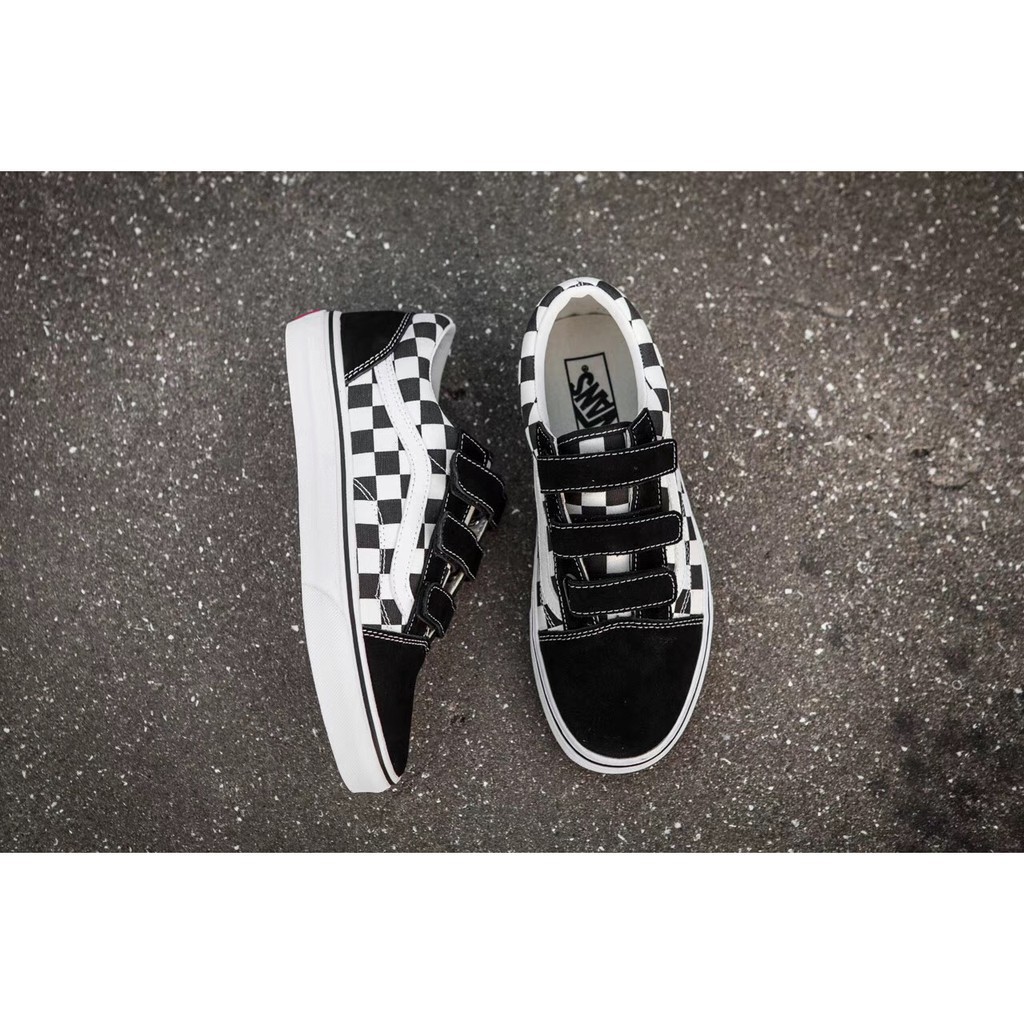 velcro vans checkered