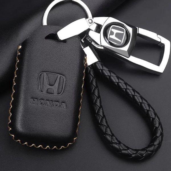 Honda key cover Honda City Civic car leather key case key package smart