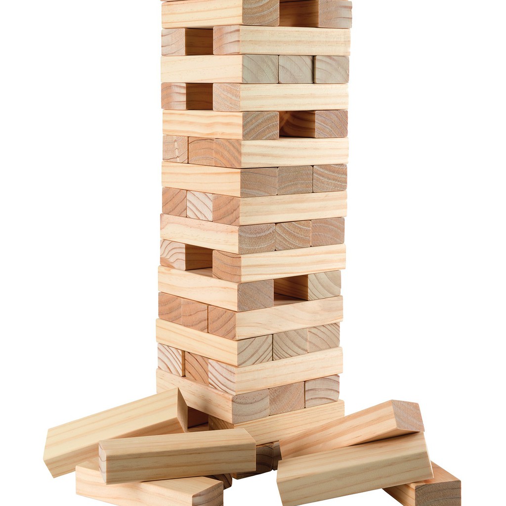 building with wooden blocks