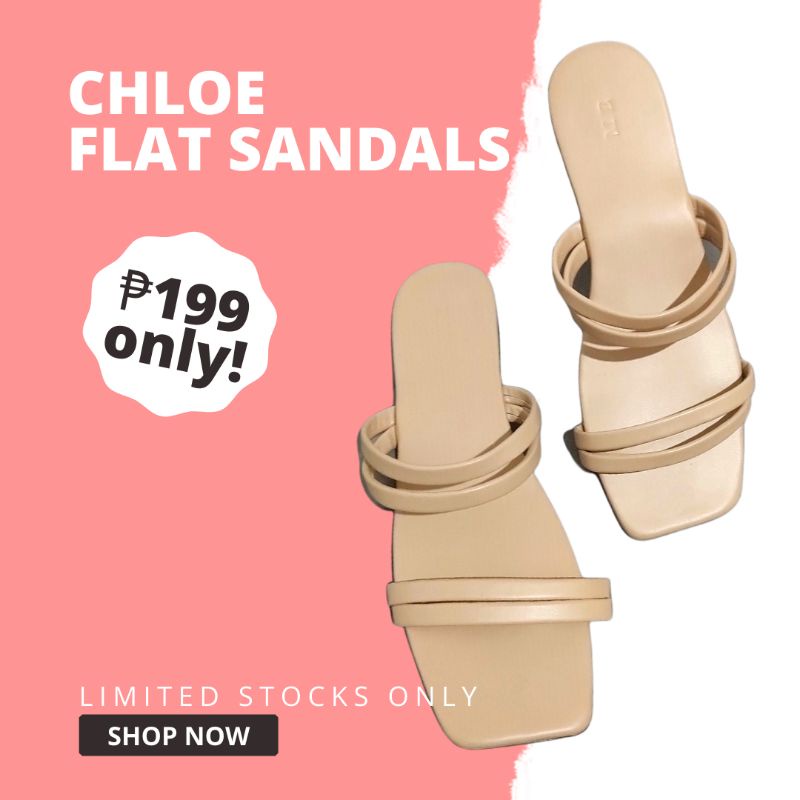 Chloe Flat Sandals (Ma Estetika) | Shopee Philippines