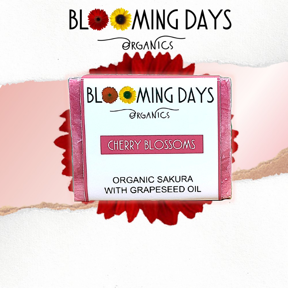 Blooming Days Organics Cherry Blossoms, Organic Sakura with Grapeseed Oil (130grams)