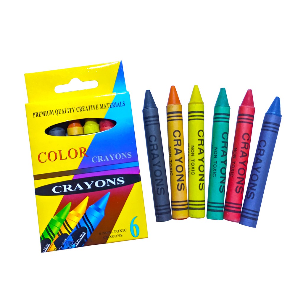 COD DVX Big Jumbo 6-Color Non-Toxic Generic Crayons Arts & Crafts