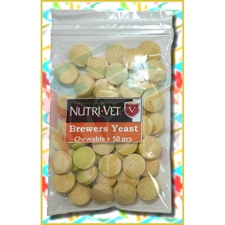 【Ready Stock】㍿Nutrivet Animal Science BREWERS YEAST with Garlic Chewables for Dogs 50, 120 & 300 T #3